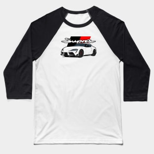 Car Supra 5th Generation GR A90 white Baseball T-Shirt